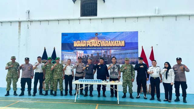 Rutan Serang Deklarasikan Zero Halinar, Sidak Gabungan dan Tes Urine