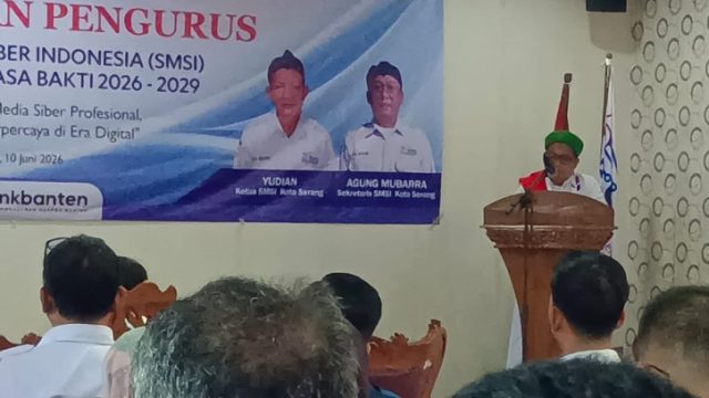 Kembali Pimpin Doa Pelantikan SMSI Kota Serang, KH Aby Muluk Disebut sebagai ‘Kiyainya SMSI Banten