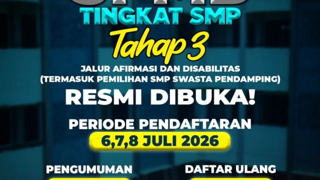 Jalur Afirmasi dan Disabilitas Dibuka, Tangsel Siapkan Ribuan Kursi SMP Negeri
