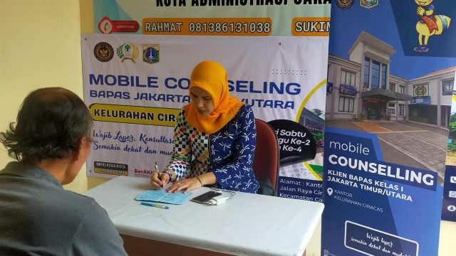 Bapas Jakarta Timur/Utara Dekatkan Pelayanan kepada Klien melalui Mobile Counseling di Ciracas